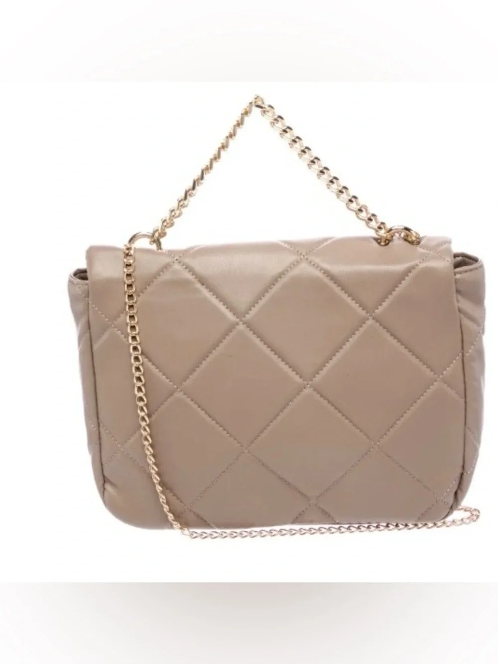 Badgley Mischka NWT Quilted Taupe Crossbody Bag